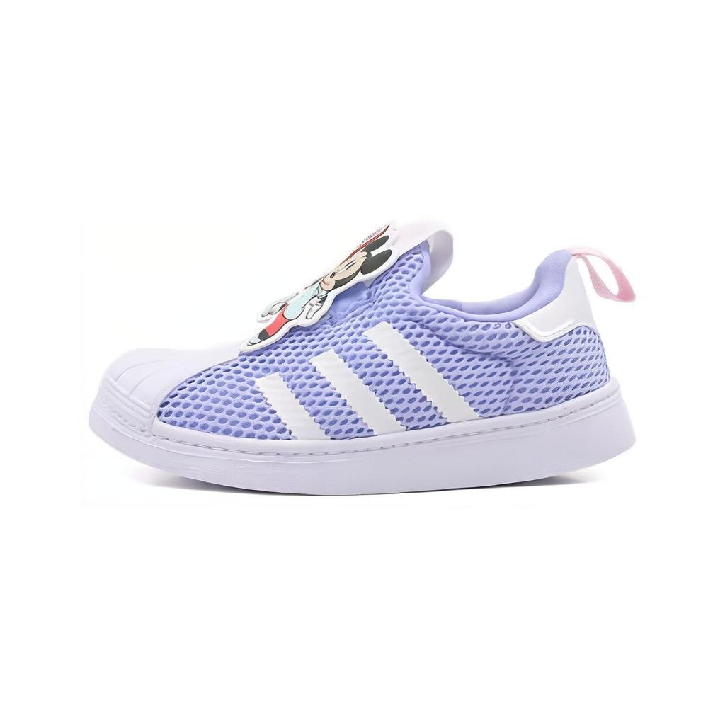 Adidas Originals Superstar 360 Fabric Soft Sole Comfortable Durable Low Top Kids Skate Shoes Kids Sneaker Blue White IE0680