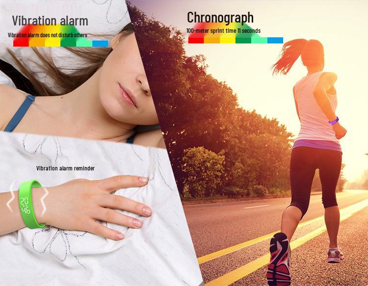 V9 Smart Temperature Monitoring Bracelet: All-Weather Body Temp Tracker with Vibration Alerts, Stopwatch, and Alarm Clock.