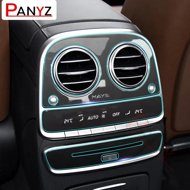 For Mercedes Benz S Class Maybach S400 2013-2017 Center Console Dashboard Gear Shift Door Panel TPU Protective Film Sticker