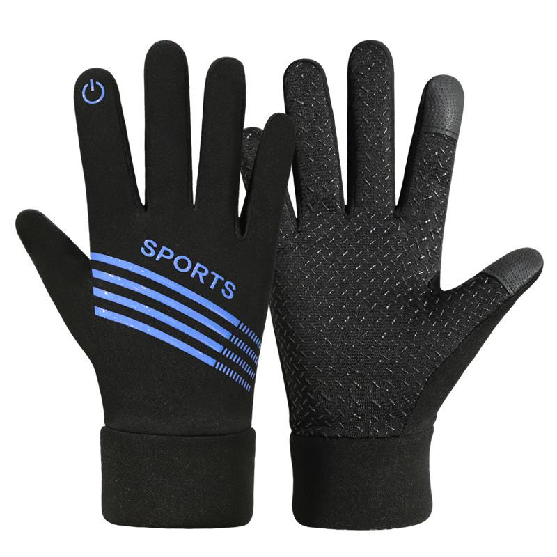 WRELS Herbst Winter Warme Fahrradhandschuhe Wasserdicht Thermisch Touchscreen Reiten Radfahren Skifahren Rutschfest Winter Fahrradhandschuhe Herren