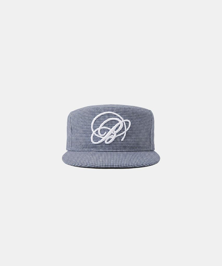 BADBLOOD Big B Logo Pillbox Cap - Navy Check