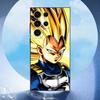 Case for Samsung Galaxy S25 Edge S21 FE S20 S23 Ultra S24 Plus Black Soft Phone Cover Dragon Ball Vegeta Art