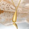 Lucktune Gold Color Water Drop Necklace for Women Girls Stainless Steel Geometric Necklace Jewelry Wedding Gifts Not Fade 2025