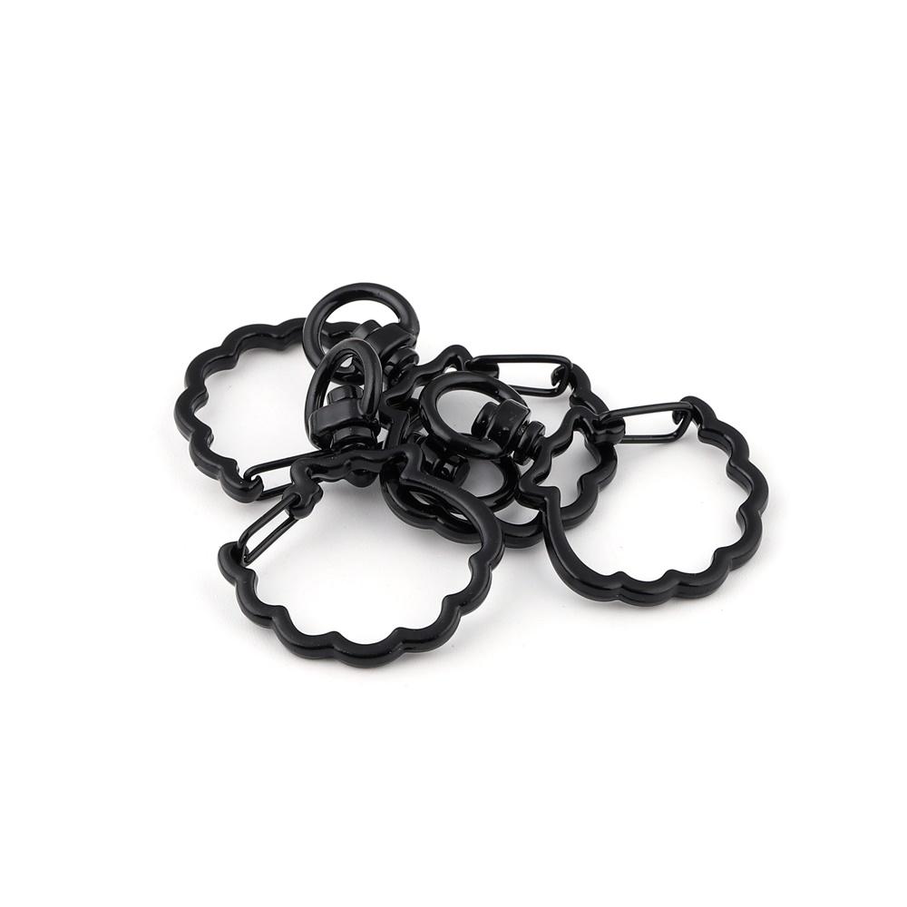 5Pcs/lot Metal Colorful Shell Shape Lobster Clasp Hooks Key Rings Connectors DIY Keychain Jewelry Making Findings Accessories