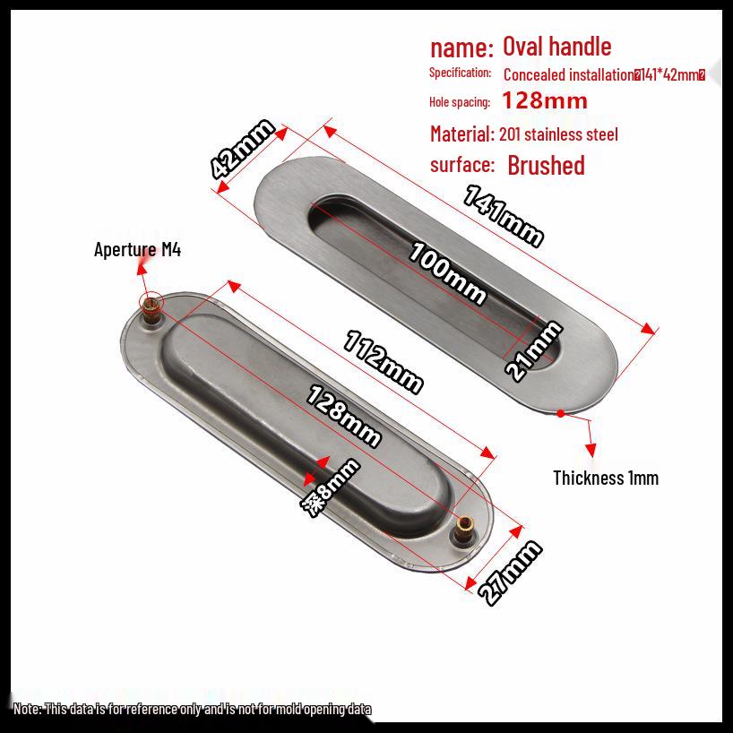 Stainless Steel Recessed Sliding Door Handle
