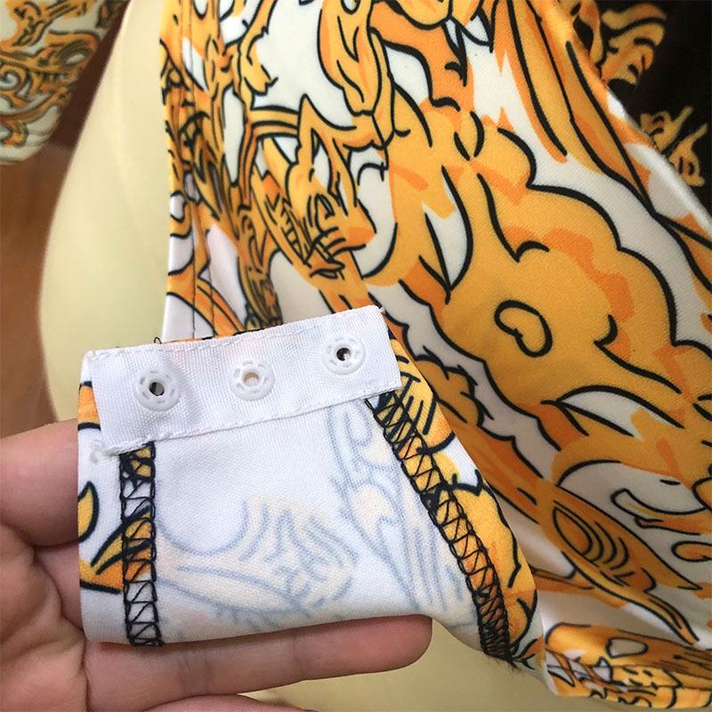 2022 Casual European & American Fashion Print Long-Sleeve Sexy Two-Piece Women's Set