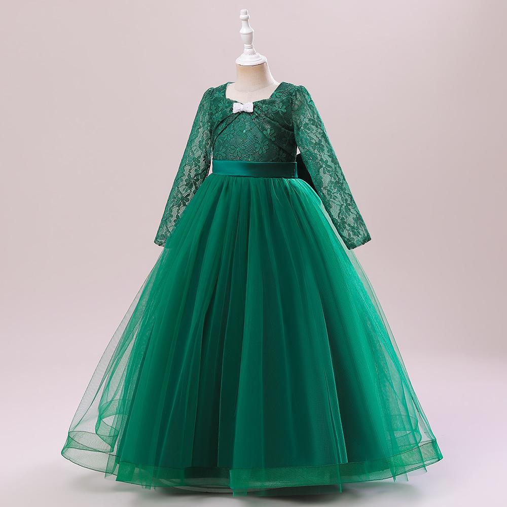 4-14 Jahre Tüll Spitze Blumenmädchen Kleid Kostüm Kinder Braut Ballkleid Prinzessin Kleid für Mädchen Hochzeit Party Erstkommunion Kleid