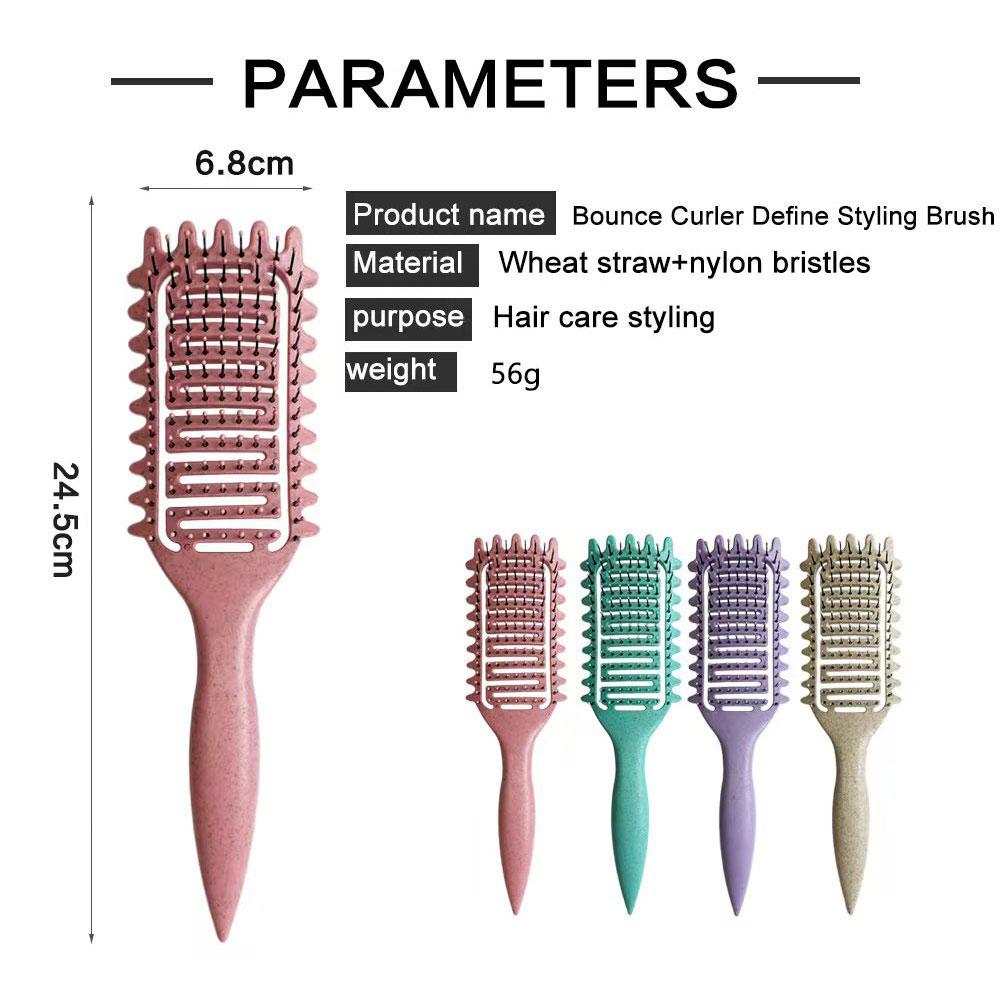 Curl Defining Brush For Curly Hair Vented Hair Styling Brush For Detailing And Defining Curls, Curly Hair Brush For Women Girls