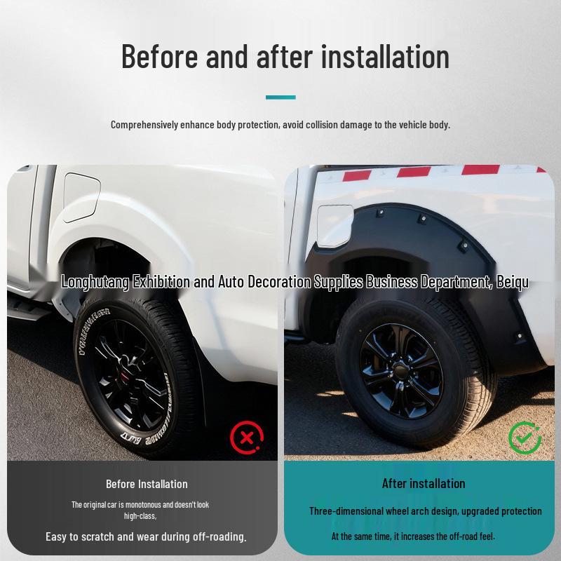 Parafanghi larghi rivettati per Nissan NP300 Off-Road 2015-20.