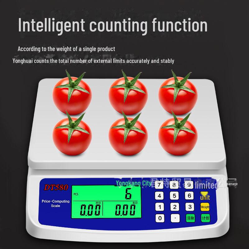 DT580 Electronic Kitchen Scale, 30kg Capacity for Baking, Food, Fruit, and Vegetables