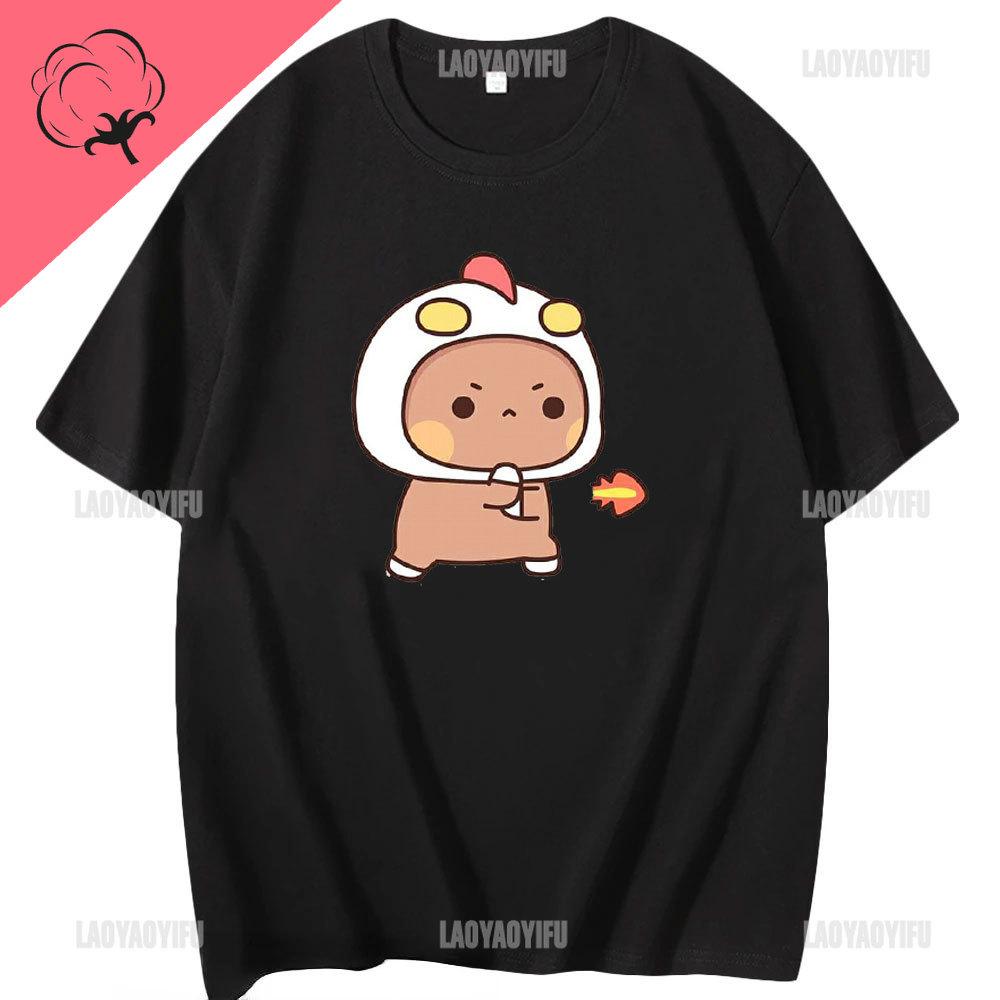 Tricou Kawaii Bubu Dudu pentru fată Tricou cu urs panda din desene animate Îmbrăcăminte unisex Tricou casual de vară Tricou Tricot Femeie Topuri din bumbac Unisex