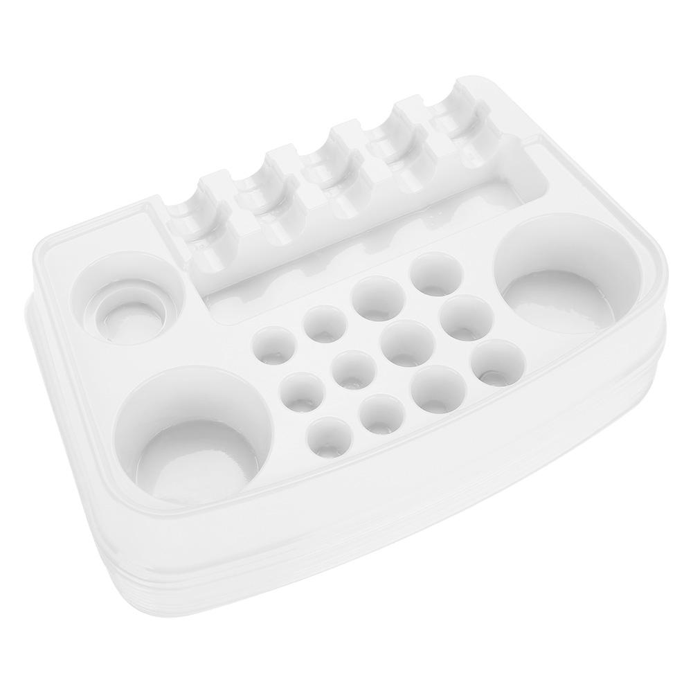 12Pcs Disposable Plastic Tattoo Cartridge Color Tray Needle Holder Stand Trays Tattoo Plate