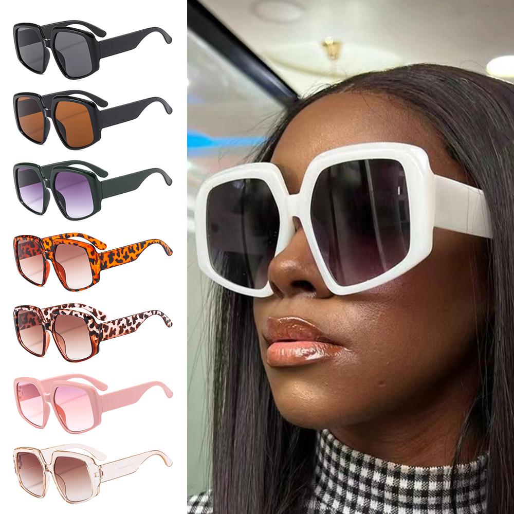 Trendy Fashion Large Shades Goggle Women's Oversized Sunglasses Square Sun Glasses