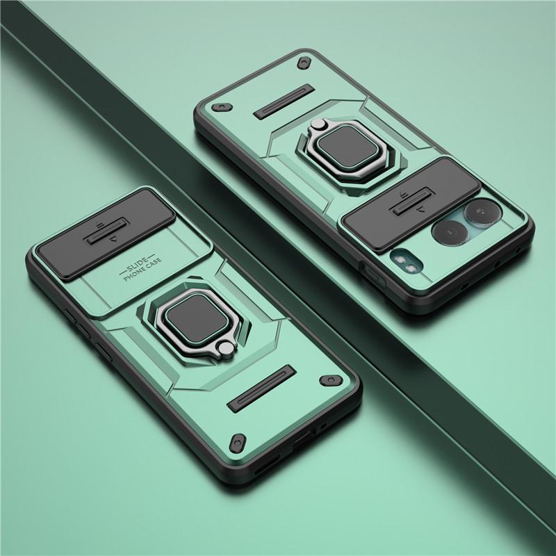For OnePlus Nord 4 5G Cover For OnePlus Nord 4 Case 6.74 Inch Lens Protection Shockproof Push Window Magnetic Holder Bumper