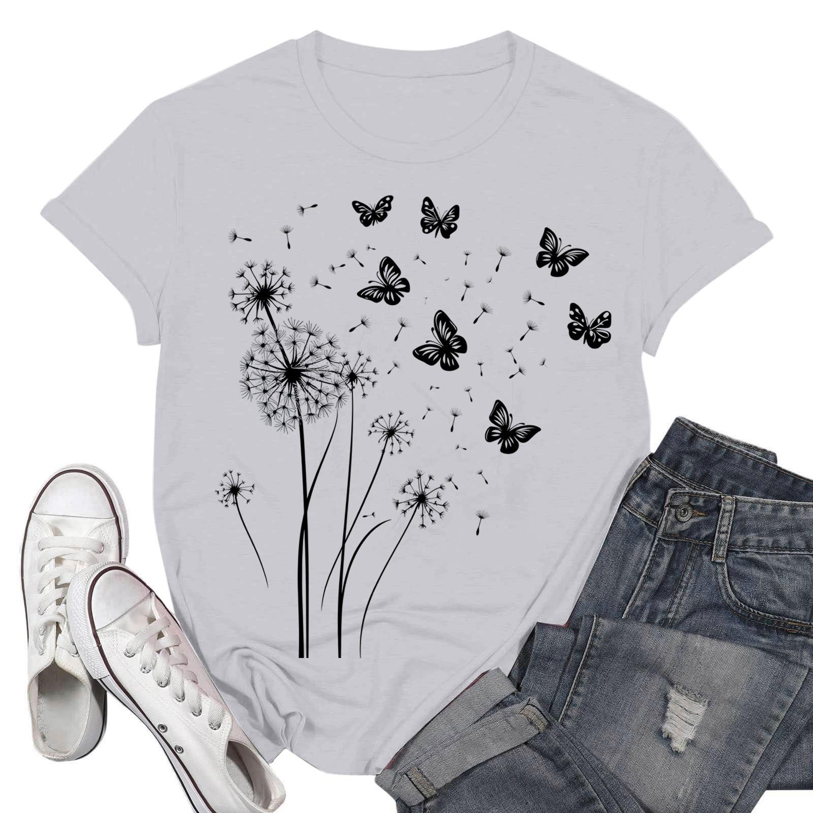 

Женские модные повседневные пуловеры с короткими рукавами и круглым вырезом с принтом XXL белый