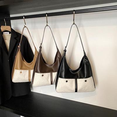 2025 Fluffy Plush Large Capacity Tote - Women's Mori Style Autumn/Winter Underarm Crossbody Bag