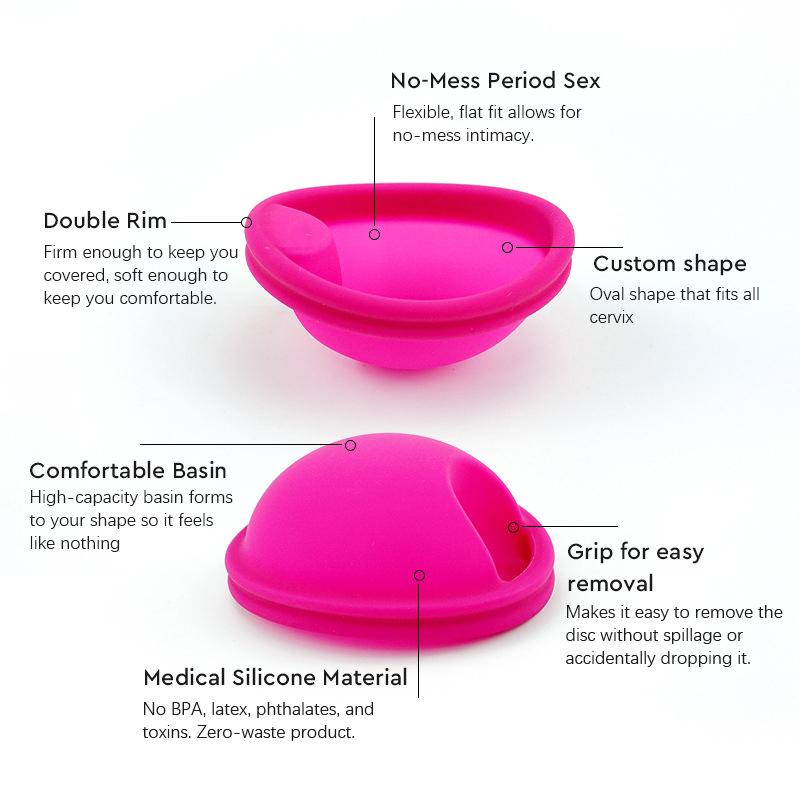 Soft Silicone Lady Cup Reusable Disc Accessories Tampon Pad Alternative Women Health Care Feminine Hygiene