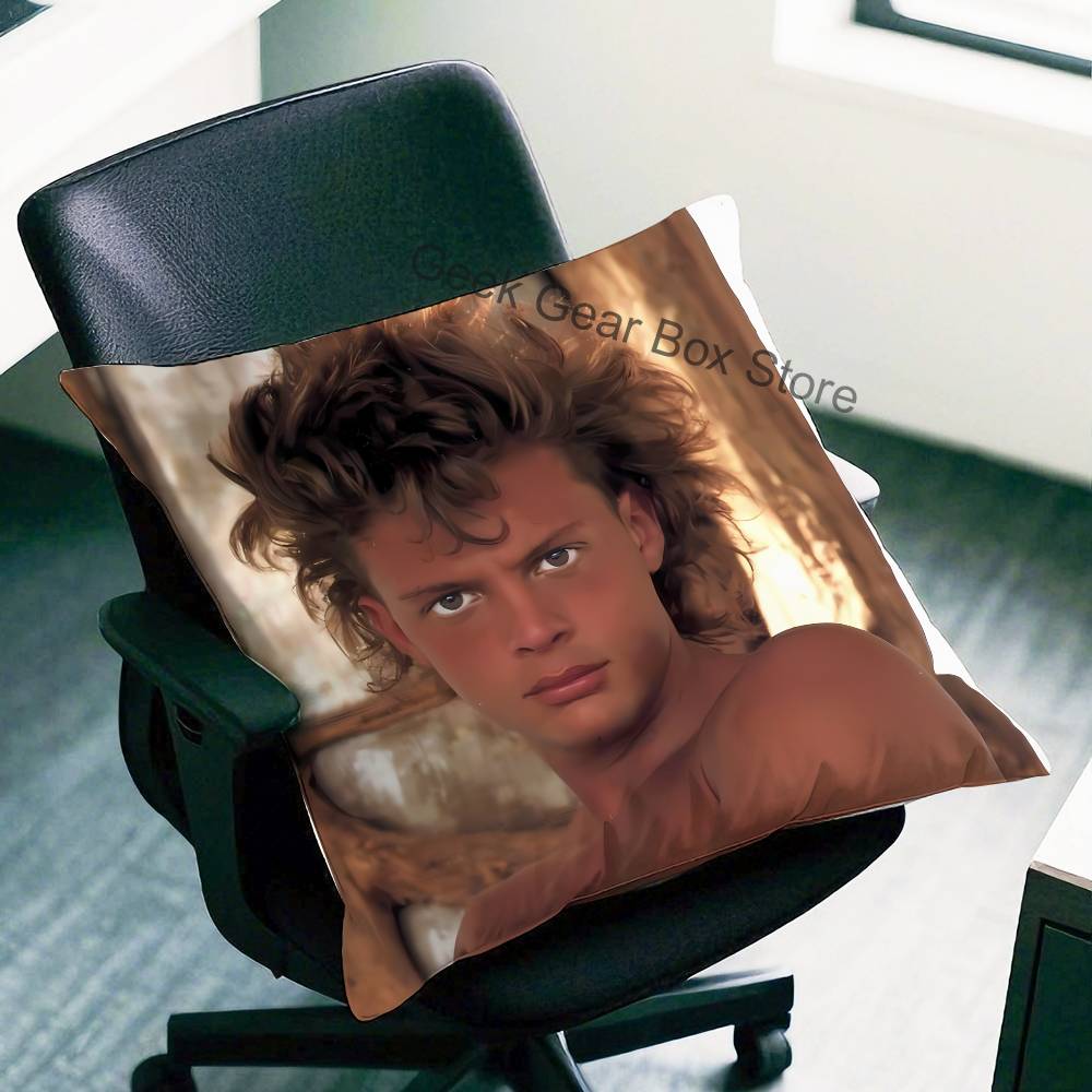 L-Luis Miguel Singer Pillow Case Plush Pillow Cases Home Decoration Pillow Cover For Sofa Bed Chair Living Room