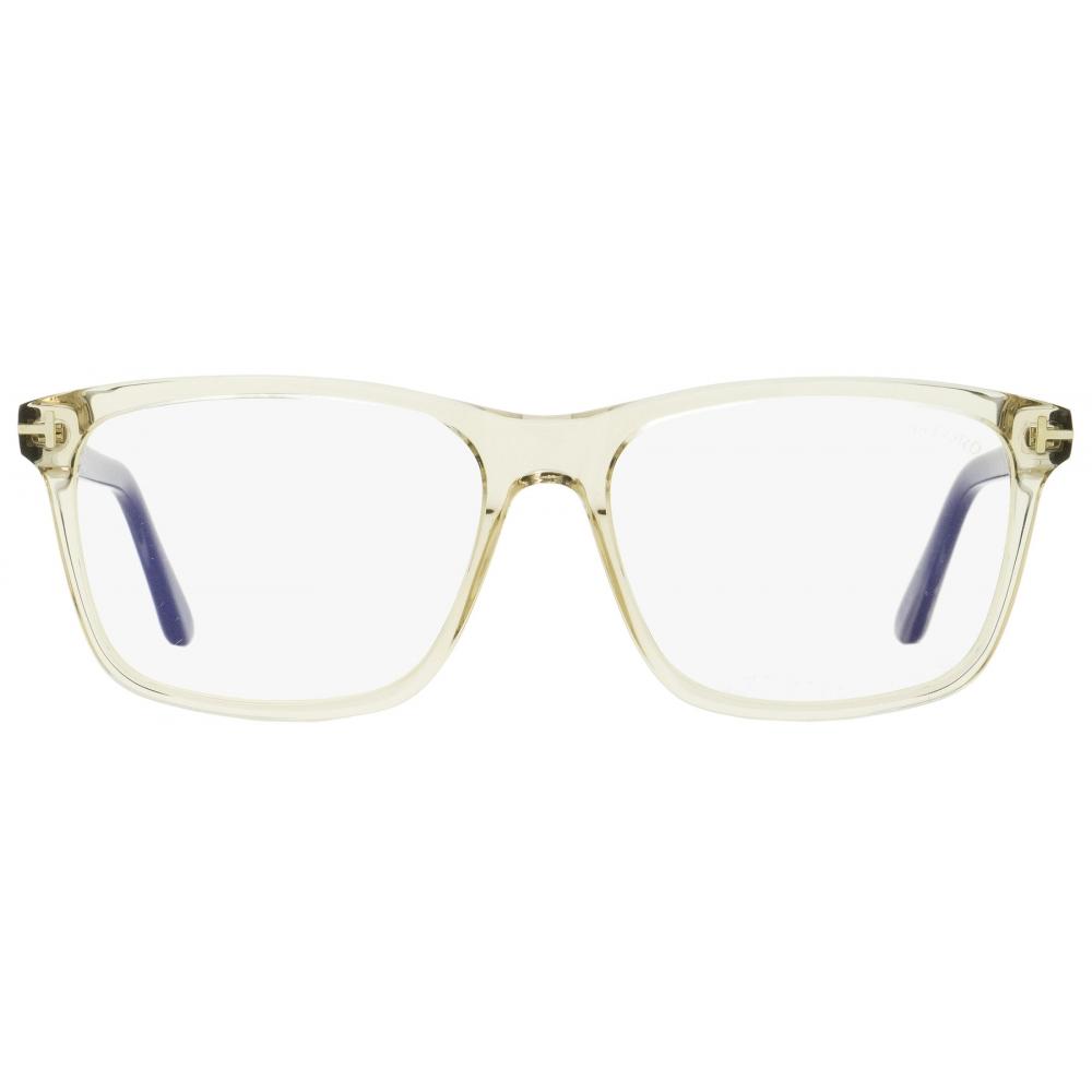 Tom Ford Men S Rectangular eyeglaSSeS Tf5479b 020 tranSparent Gray Gray Horn 56mm 020