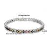 925 Sterling silver tennis bracelet round 4.0 natural tourmaline gemstones fine jewelry for women's festival gifts
