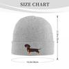 Dachshund Pattern Art Warm Knitted Cap Fashion Bonnet Hat Autumn Winter Outdoor Beanies Hats for Men Women Adult