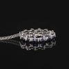 Natural Tanzanite Pendant 925 Sterling Silver Rhodium Plated Round Gemstone Handmade Fine Jewelry Gift for Her