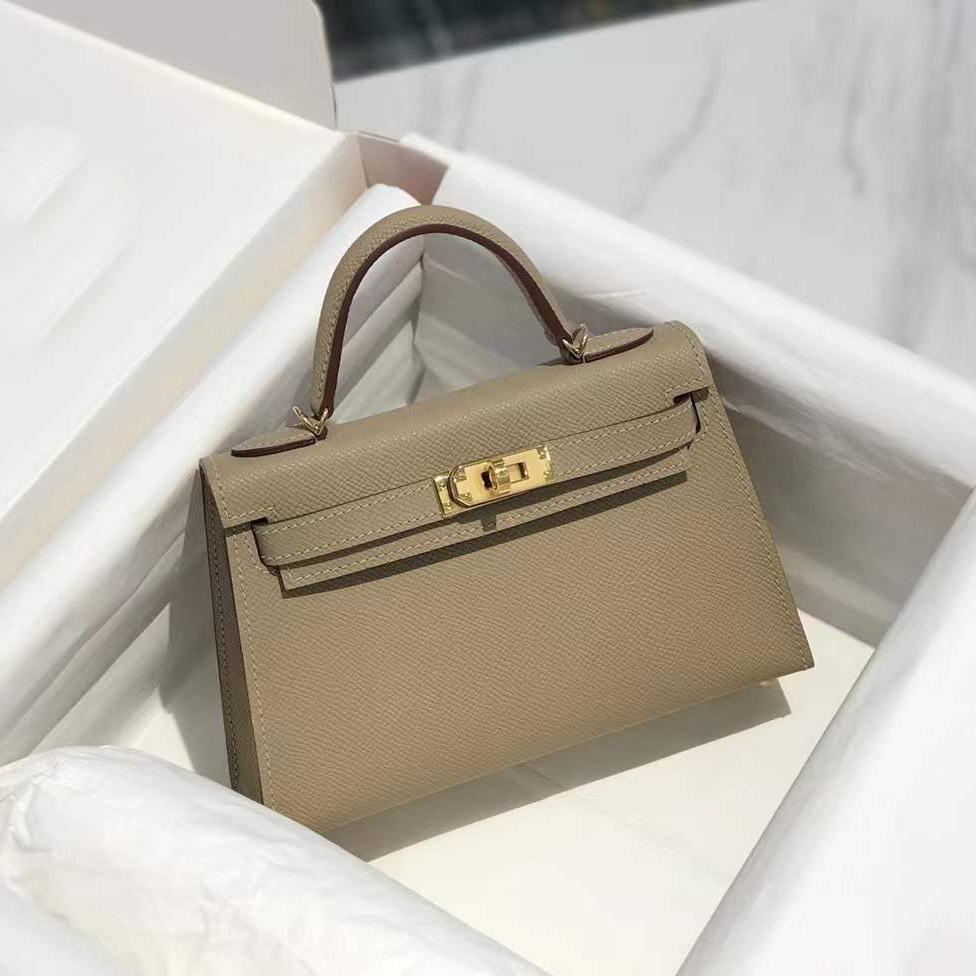 High-end First-layer Cowhide Kelli Bag Mini Bag 2021 New Trendy High-end Portable Shoulder Messenger Bag Women