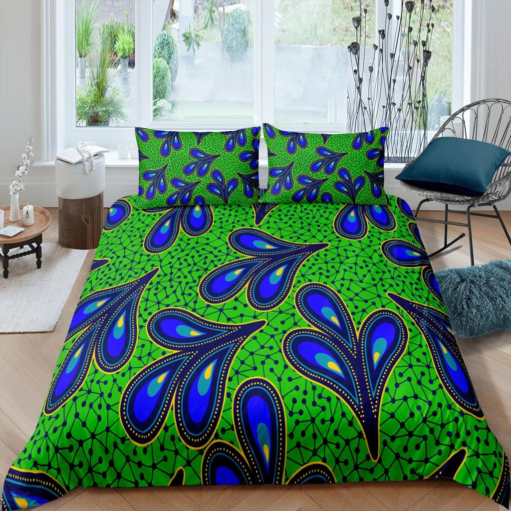 Exotic Geometric Duvet Cover Set Luxury Mandala Bedding Set Colorful Abstract Art Polyester Quilt Cover Queen Comforter Cover