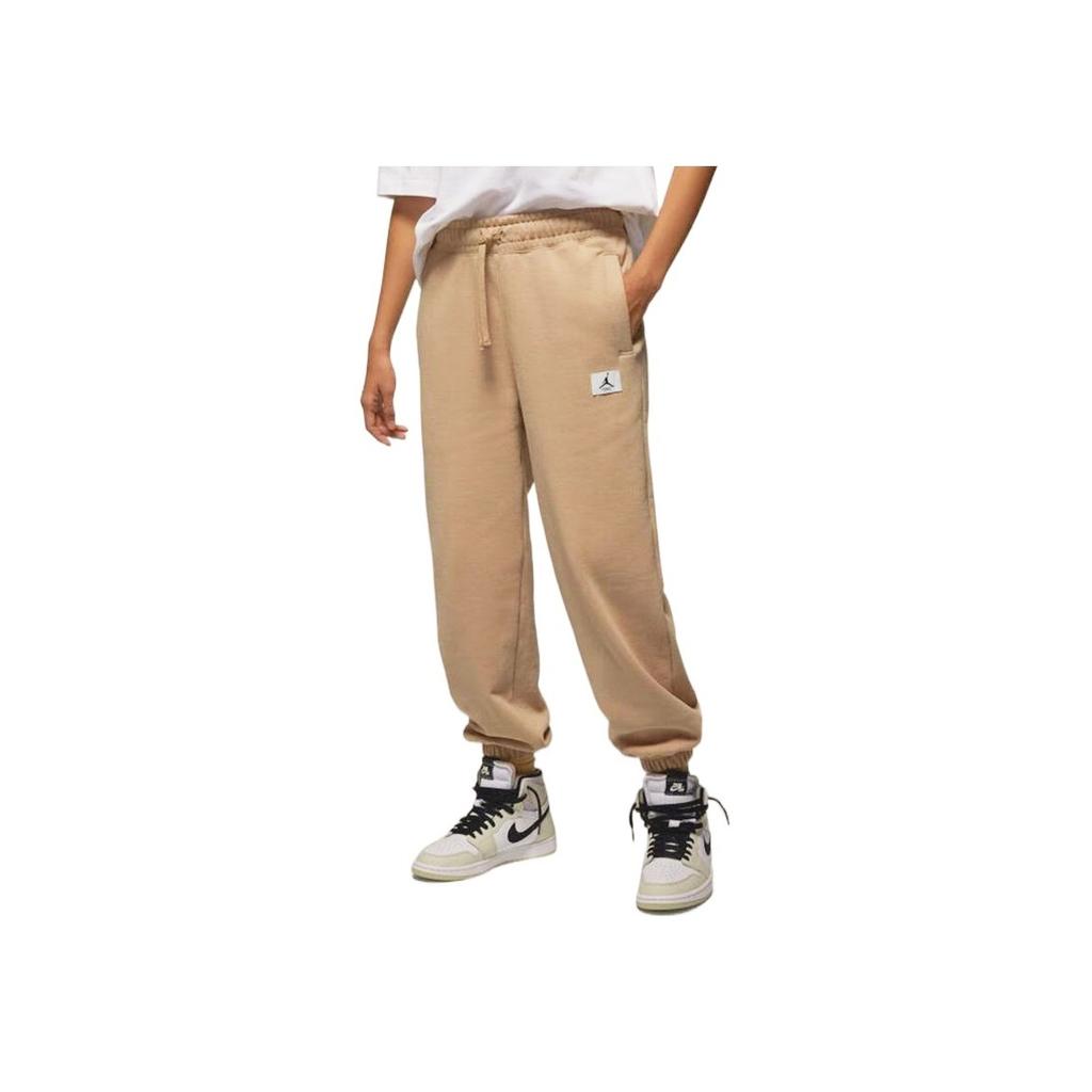 Jordan Elastic Waistband Joggers With Side Pockets And Fleece Lining Women Bottoms Khaki DQ4608-254