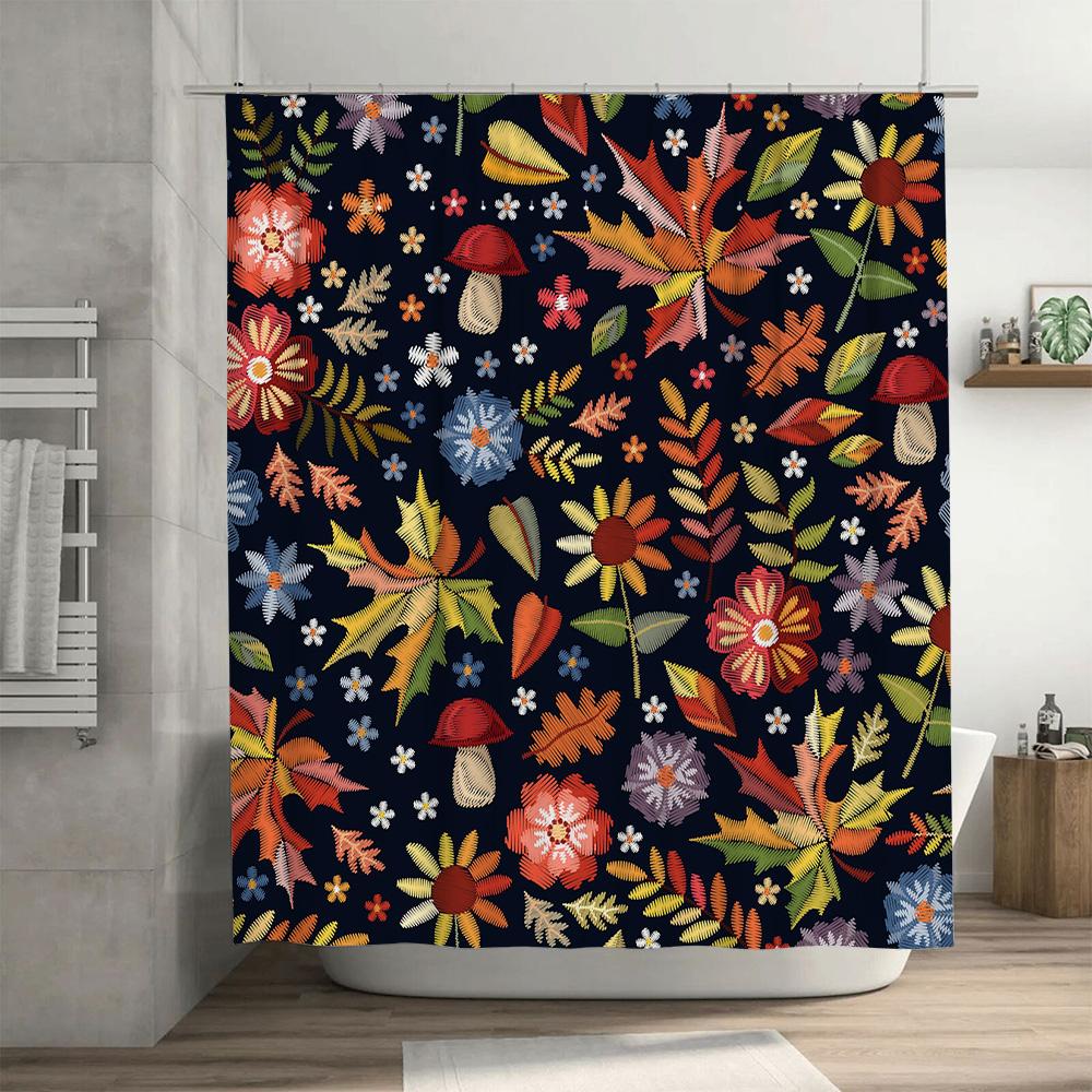 Stunning Tiger Print Shower Curtain Wildlife Art for Bathroom Decorations Super Soft Fabric with Hook Set (Multicolor)