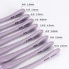 8pc/set Knitting Needles Tool, Purple ABS Plastic Handle Aluminum Crochet Hook Set, DIY Weaving Hooks with Size 2.5mm-6.0mm
