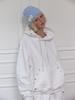MEENDERI Flower Eyelet Hoodie - White