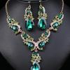 Jewelry Wholesale Fashion New Exquisite Necklace Earring Set Shiny Bride Jewelry Set Hot Selling Collarbone Necklace
