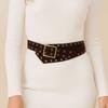 PU Leather Spicy Girls Waistband Y2k Wide Waist Belt Fashion Punk Style Waist Belt  Women