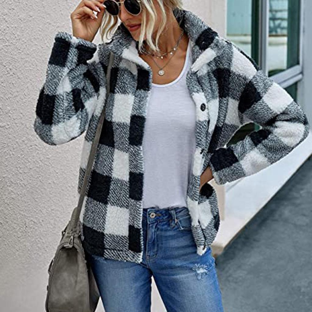 plaid long sleeve sweater
