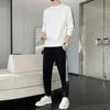 Pure Cotton Men's Couple's Suit Round Neck Large Size Sweatshirt Set Spring and Autumn New Handsome Korean Casual Sports Suit