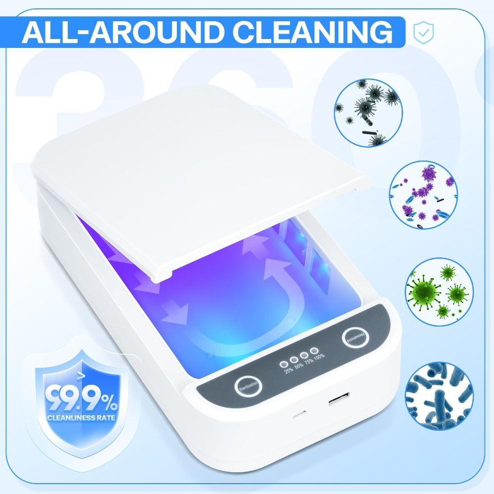 99.9% Bacteria Elimination Nail Tool Sterilizer Mobile Phone Disinfection Box  Manicure Tools