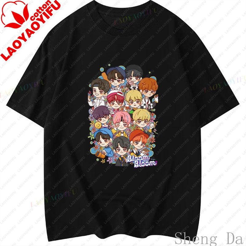 Unisex Unisex Cotton Summer T Shirt Kpop The Boyz Rock Music Fan Gift For Short Sleeve New Fashion Camisetas Popalar T Shirts