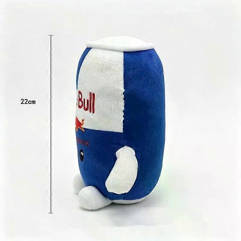 Red Energy Bull Drink Can Plush Toys Soft Stuffed Doll Home Decor Kids Gift 22cm A