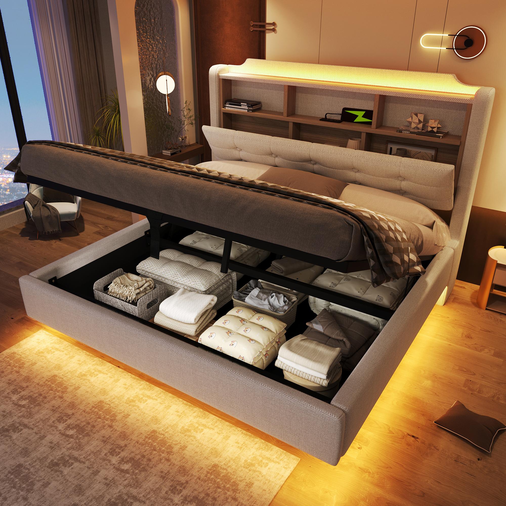 Upholstered Bed, 140 × 200 cm