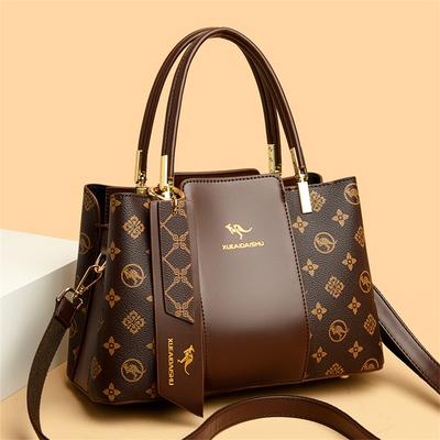Luxe Handtas Mode Print Grote Capaciteit Zacht Leer Dames Schouder Crossbody Tas Vrije Tijd Designer Dames Portemonnees en Handtas