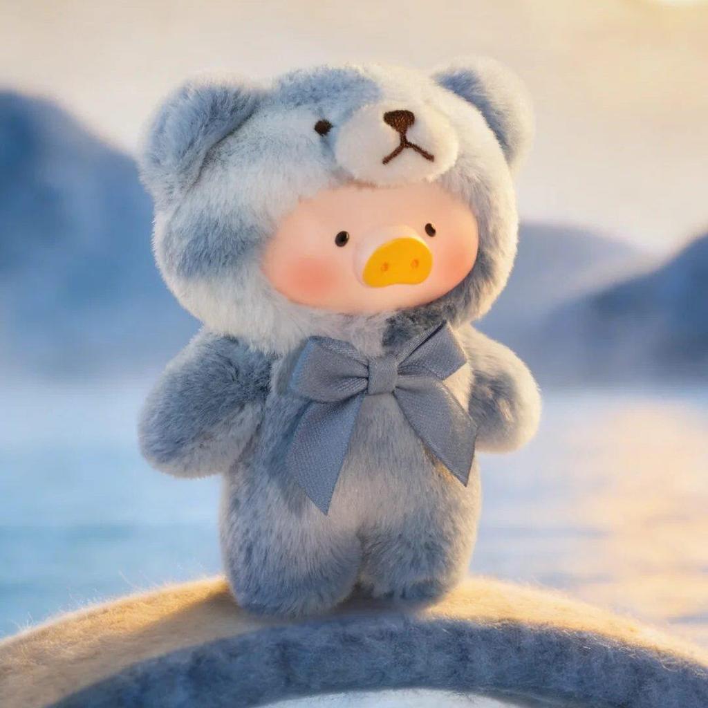 Lulu Maialino Orsacchiotto Mini Serie Sussurro Naturale Ciondolo Peluche Giocattolo Morbido Kawaii Cordino per Telefono Portachiavi di Peluche