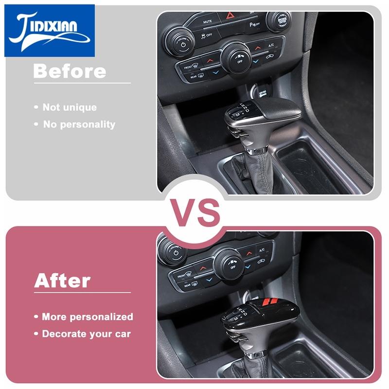 

JIDIXIAN салон автомобиля рычаг переключения передач верхняя головка декоративная крышка для Dodge Charger Challenger 2015 Up для Dodge Durango 2018 Up