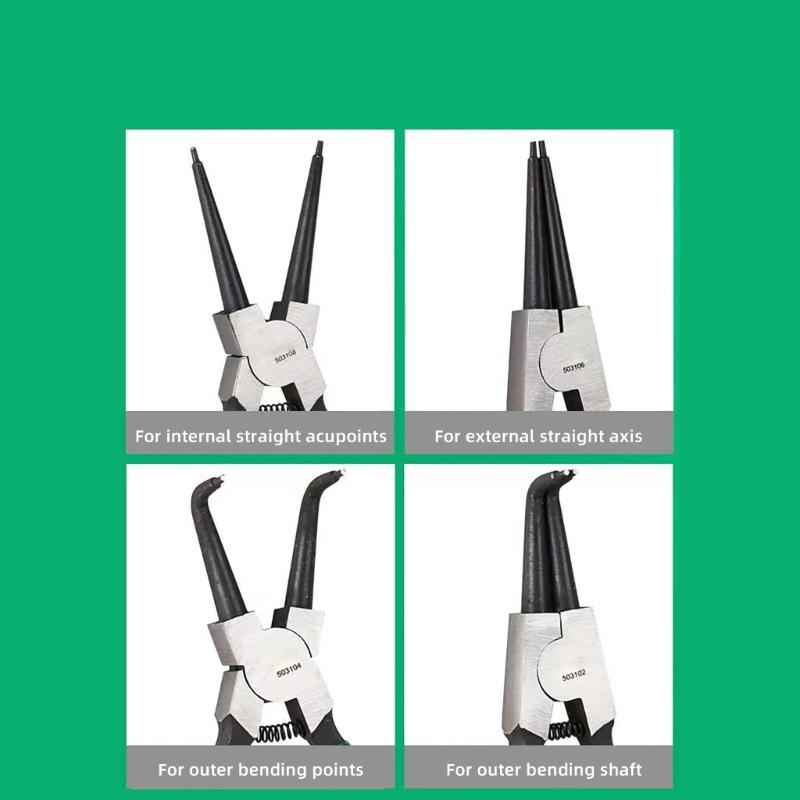 4 STÜCKE Industriegrade Sprengringzangen Kohlenstoffstahl Schwerlast Federzange Langlebig und Langlebig mit Starker Feder