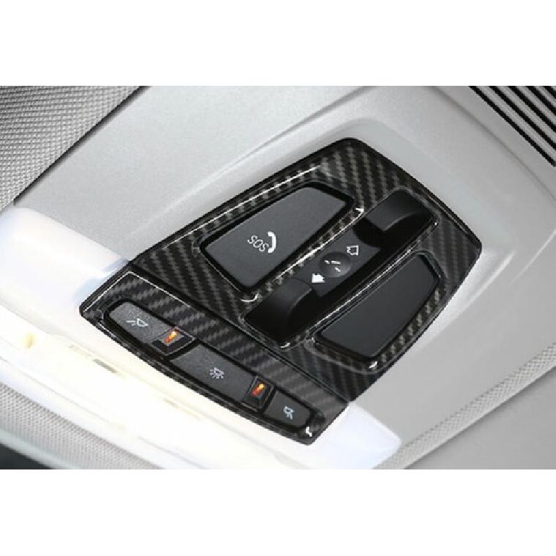 For BMW X1 F48 2016-2022 ABS Carbon Fiber Front Reading Light Lamp Frame Trim 2X