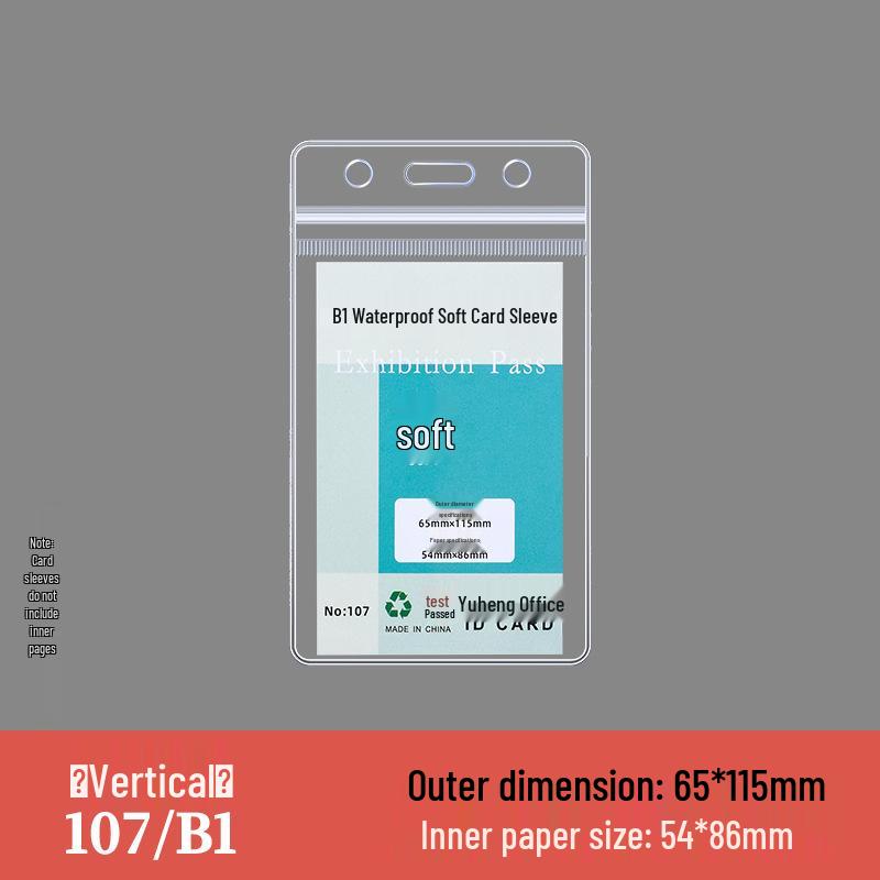 Waterproof PVC Badge Holder for ID Cards and Name Tags