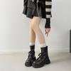 Thick-soled Martin boots women's 2025 new autumn and winter British style retro short boots versatile thick heel heightened and thin locomotive boots
