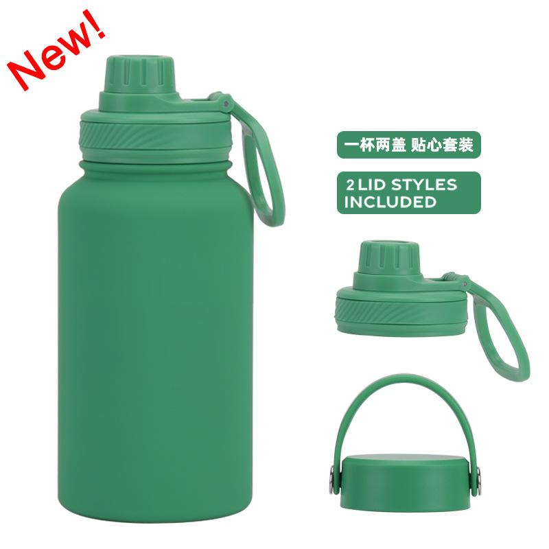 Ein Becher mit Doppelwand 650 ml Edelstahl Thermosbecher Große Kapazität Wasserbecher Tragbar Outdoor Doppelwandig Trinkflasche Sportkessel