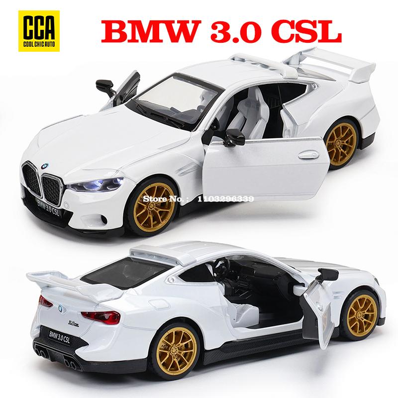 

MSZ 1:32 BMW 3.0 CSL X7 racing alloy car model children s toy car die-casting with sound and light pull back function