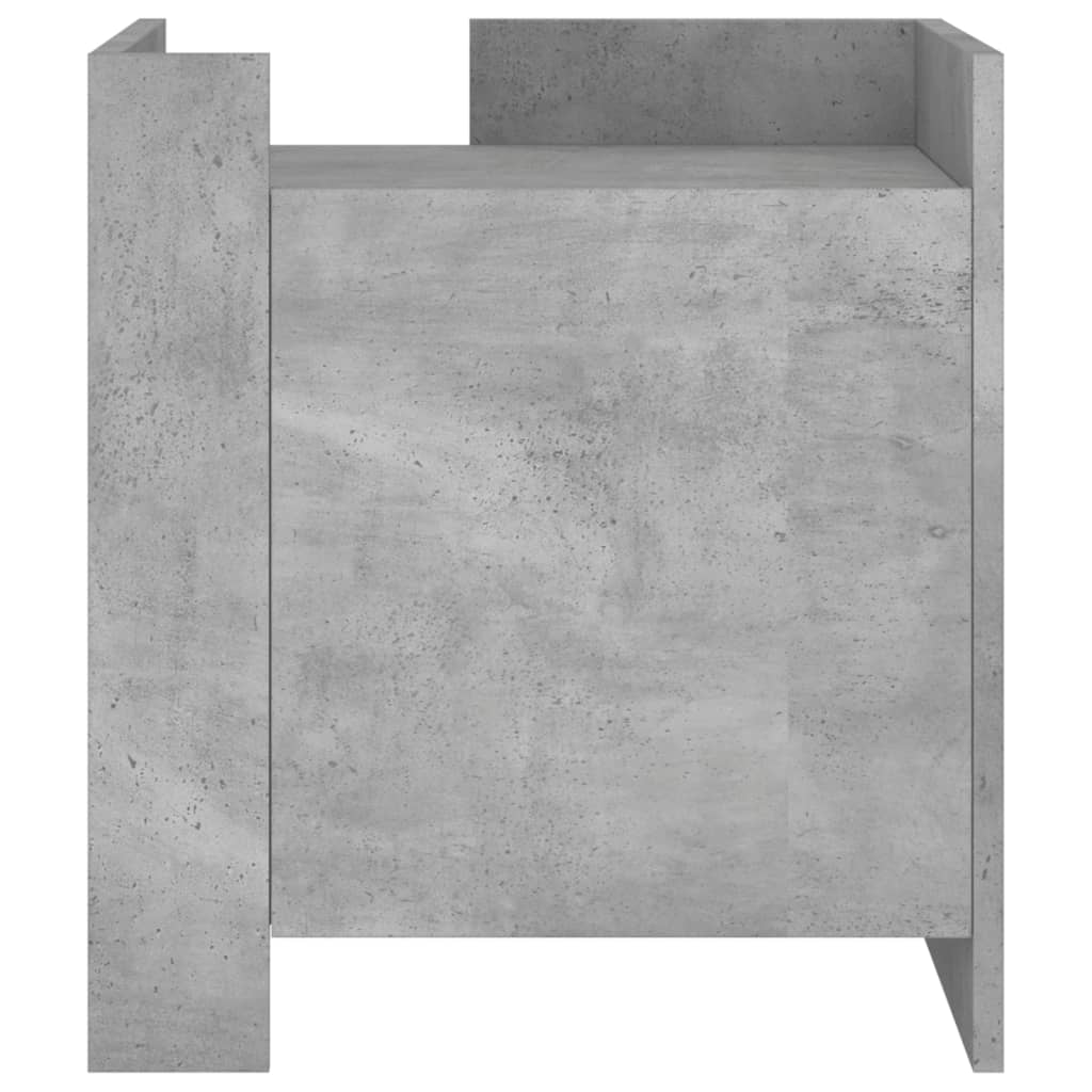 Nightstand Concrete Grey 45x50x50 Cm Engineered Wood